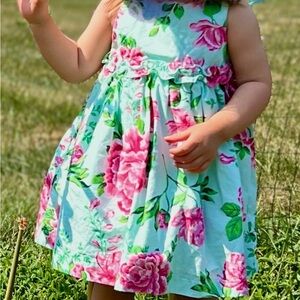 Baby Floral puffy dress 18-24 moths.